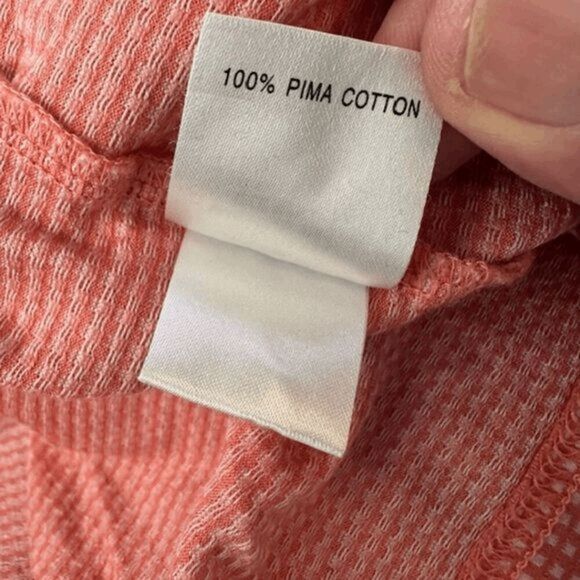 Masters Collection‎ Men's Knit Checkered Pima Cotton Polo Shirt Pink Size Large - Picture 8 of 8